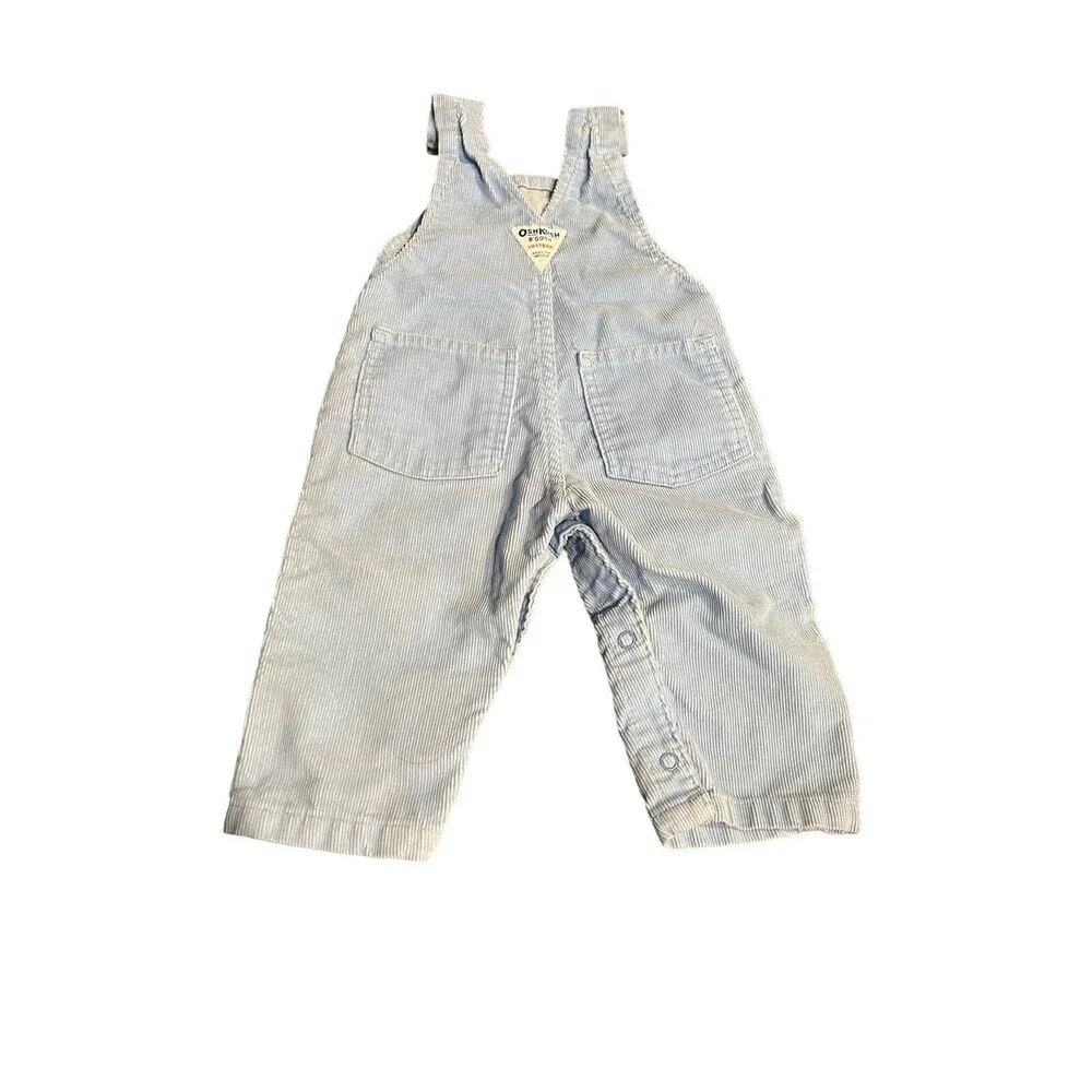 Vintage Oshkosh B Gosh Overalls Vestbak 2T Blue K571 Corduroy Union Made 6 Mon?